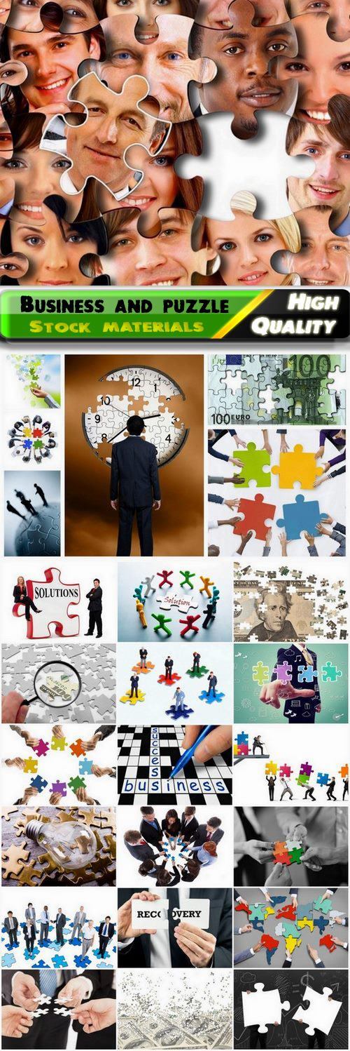 Concept business people with creative puzzle - 25 HQ Jpg