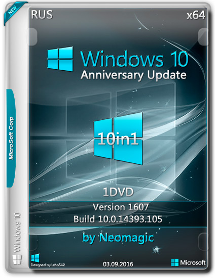 Windows 10 Anniversary x64 Update Ver.1607 10in1 by Neomagic (RUS/2016)