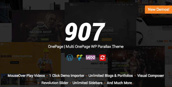 Nulled ThemeForest - 907 v4.0.11 - Responsive WP One Page