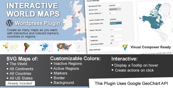 Interactive World Maps v1.91 - Wordpress Plugin