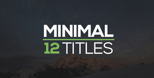 Minimal Titles 17919335 - Project for After Effects (Videohive)