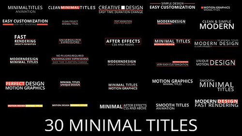 Minimal Titles 17813640 - Project for After Effects (Videohive)
