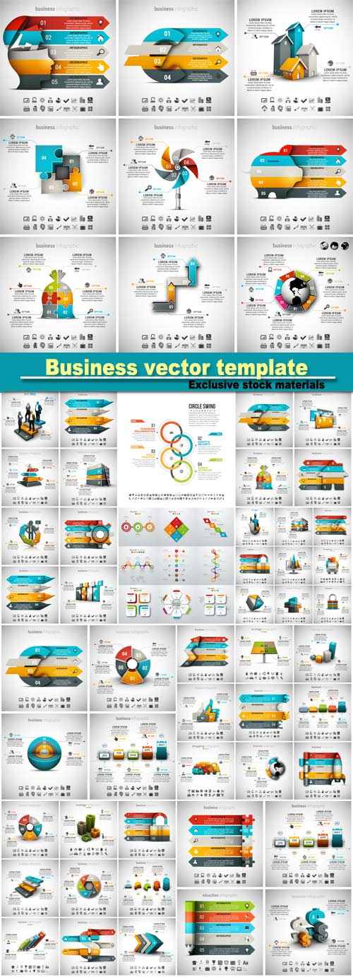 Vector illustration of different infographic templates