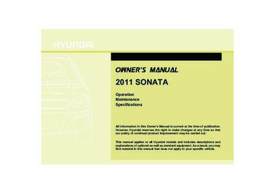 2011 hyundai sonata owners manual