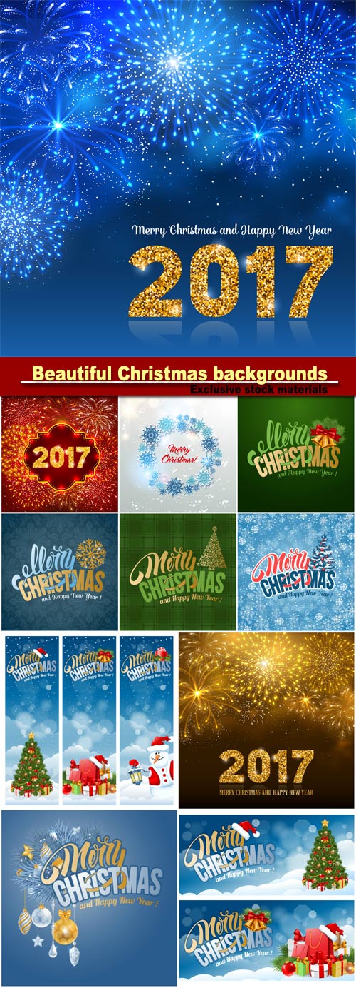 Beautiful Christmas and New Year background