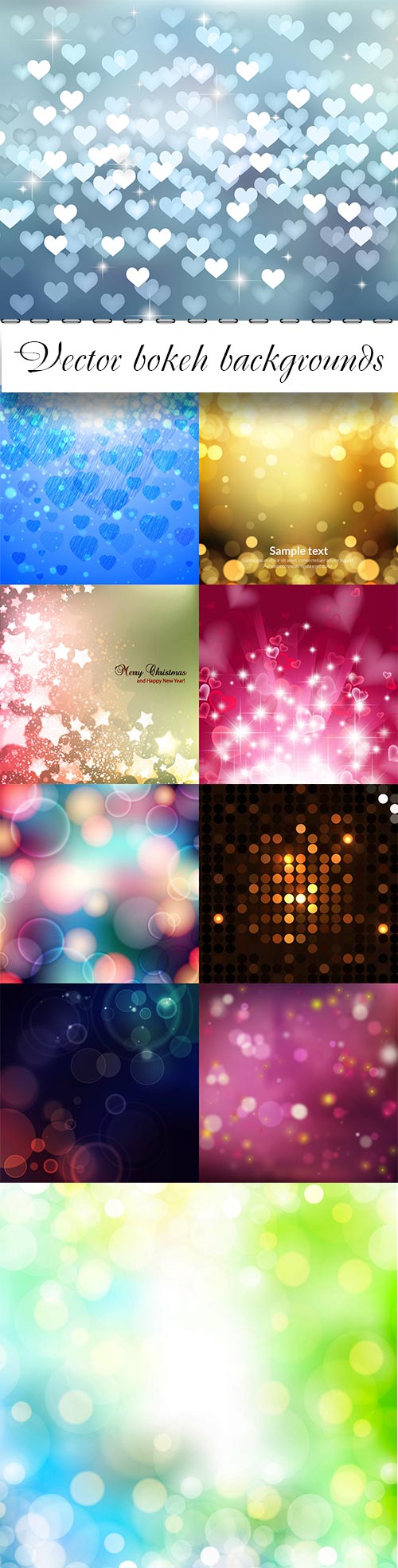 Vector bokeh colorful backgrounds