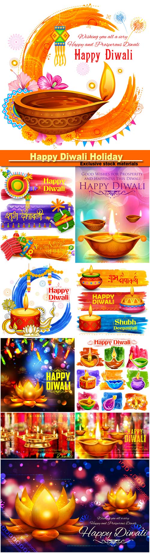 Happy Diwali Holiday background for light festival of India