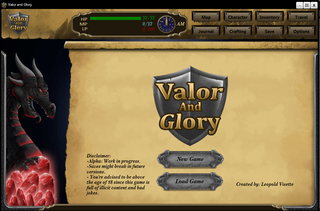 Leopold Visette - Valor And Glory - Version 0.0.2f COMIC