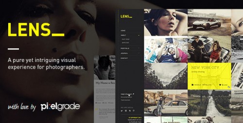 Download Nulled LENS v2.4.5 - An Enjoyable Photography WordPress Theme logo
