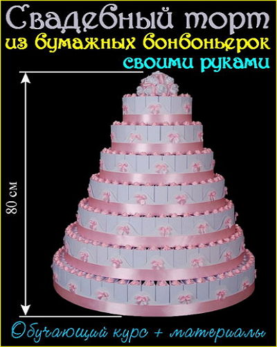  Свадебный торт из бумажных бонбоньерок (2016) 