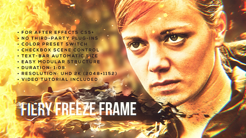 Fiery Freeze Frame - Project for After Effects (Videohive)