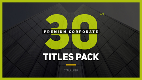 30+1 Premium Corporate Titles Pack - Project for After Effects (Videohive)