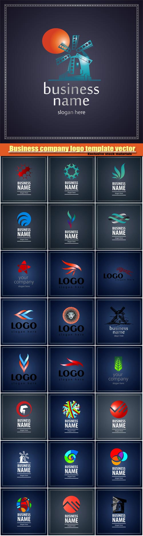 Vector collection of business logos