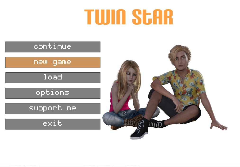 Twin Star [0.5] (Panda Penguin Games) [uncen] [2016, Rpg, 3DCG, Sexy Girl, Small Tits, Blonde, All sex, Anal, Hardcore Sex, Sister-Brother, Voyeur] [eng]