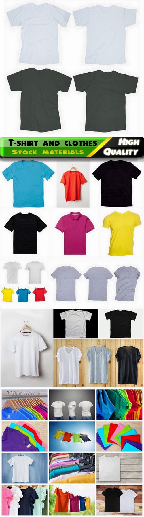 Fashion store with colored clothes and t-shirt 25 HQ Jpg