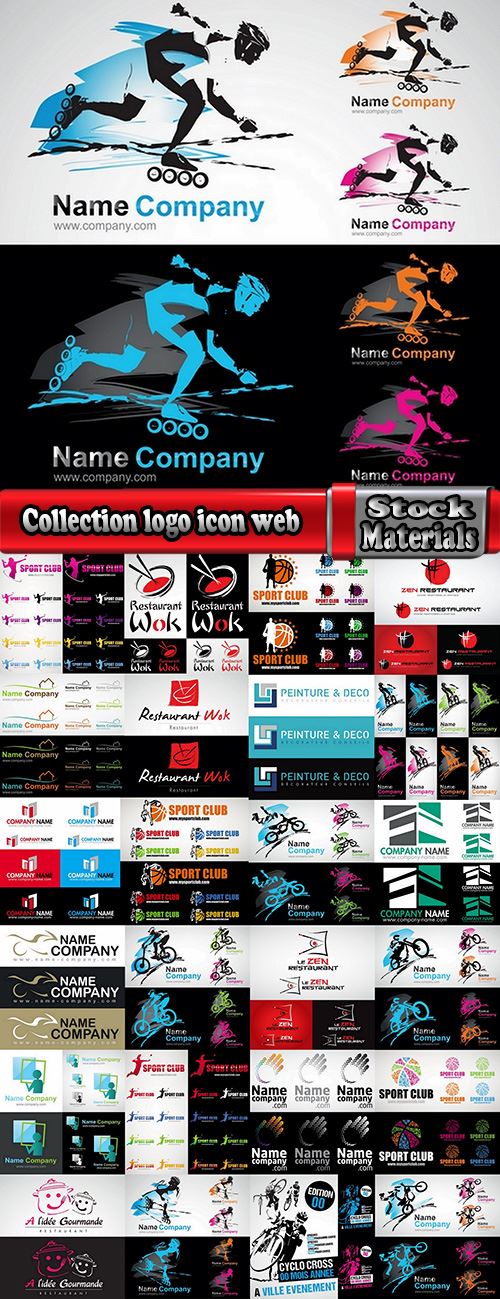 Collection logo icon web design element site 32-25 EPS