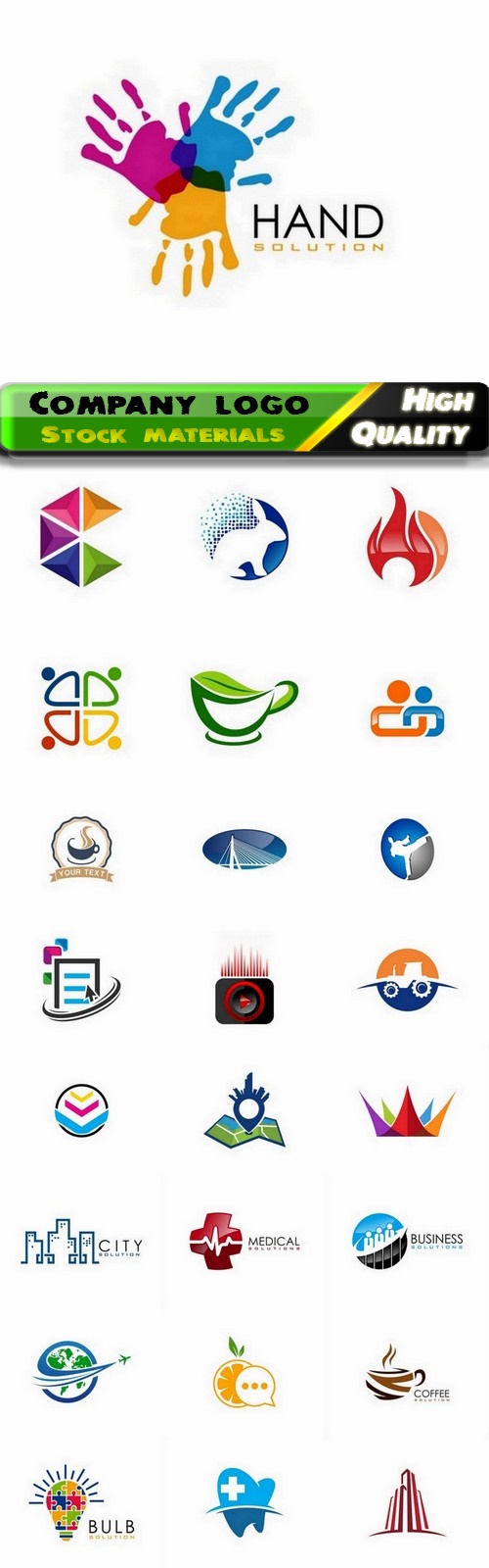 Business corporate logo and company identity badge emblem 6 25 Eps
