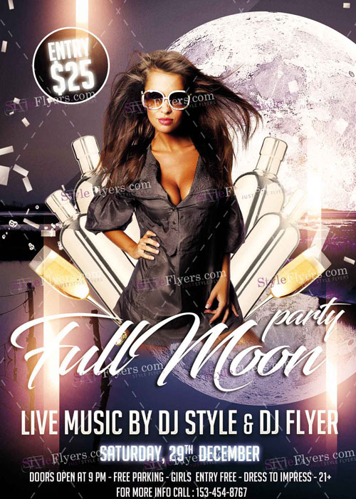 Full Moon Party PSD V9 Flyer Template