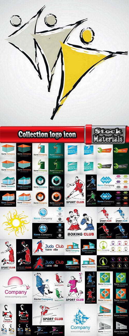 Collection logo icon web design element site 33-25 EPS