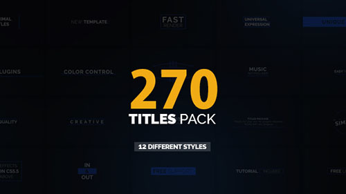 270 Titles Pack - Project for After Effects (Videohive)