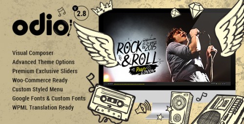 [NULLED] Odio v2.8 - Music WP Theme For Bands, Clubs, and Musicians product