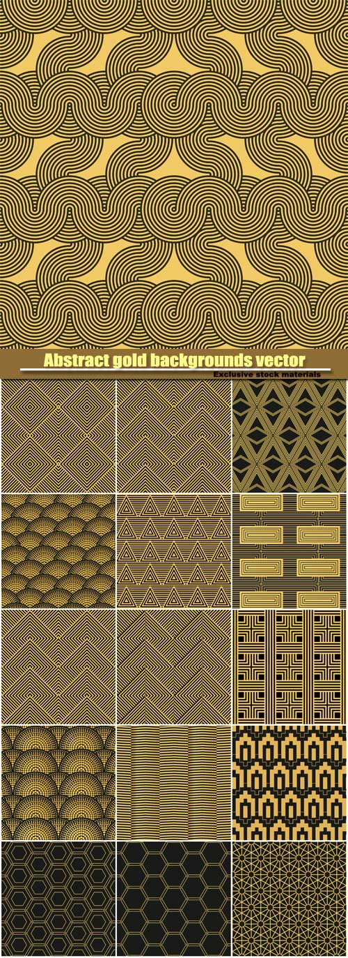 Abstract gold backgrounds vector